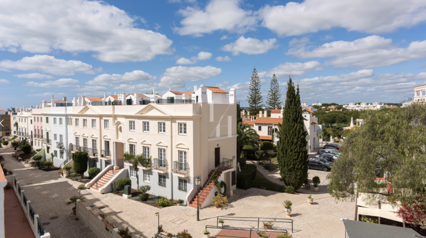 street view from rental property in Vilamoura, Algarve