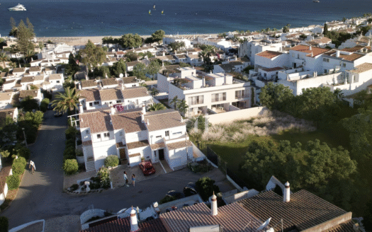 aerial view of Praia da Luz, Lagos