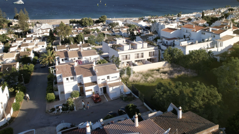aerial view of Praia da Luz, Lagos