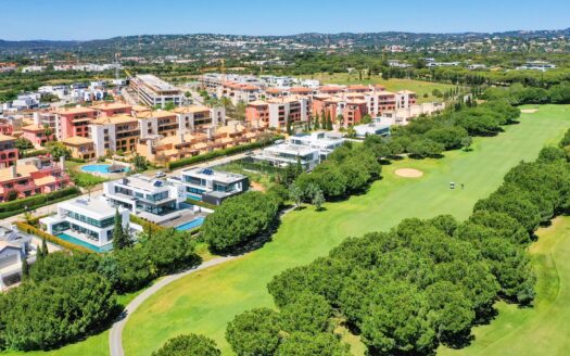 Drone of villas and golf course in Vilamoura